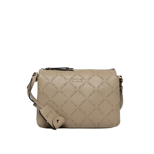 Borsa Donna a tracolla, con due scomparti interni e motivo monogram logo in rilievo